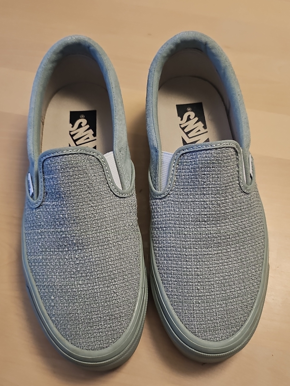 Vans  Slip-On Textured Seafoam Slides